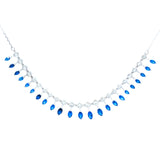 Celestial Harmony 18K White Gold Diamond & Blue Stone Convertible Necklace
