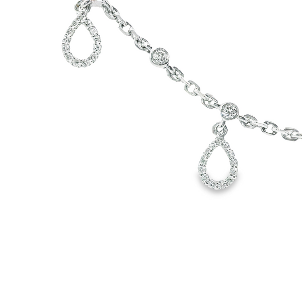Dewdrop Cascade_18K White Gold Diamond Necklace_