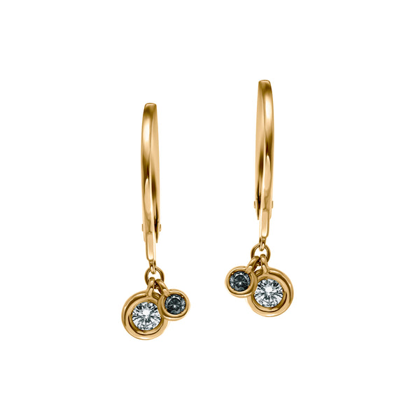 ﻿Whispers of Eternity-18K Yellow Gold-Diamond Earring-Womens Jewelry