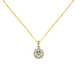 Glowing Star-18K White/Yellow Gold-Diamond Pendant-Womens Jewelry