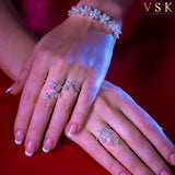 ﻿Nature's Embrace-18K White Gold-Nature Inspired-Diamond Ring-Womens Jewelry