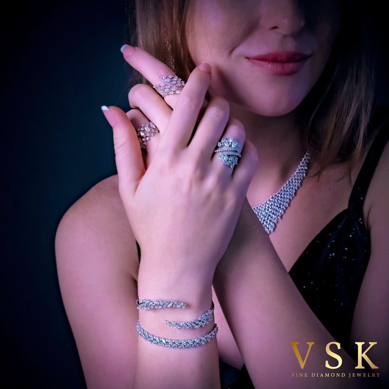 2DCUFF | Diamond Bracelet | 18K Gold | Womens Jewelry