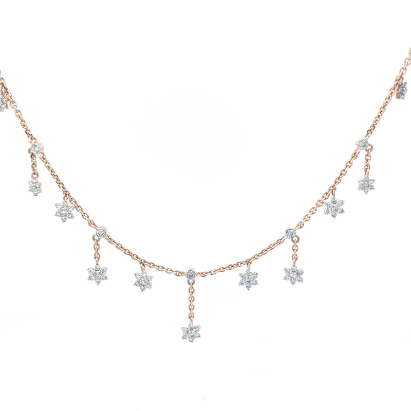 NSTAR | 18K Rose Gold | Diamond Necklace | Womens Jewelry