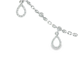 Dewdrop Cascade | 18K White Gold | Diamond Necklace | Womens Jewelry