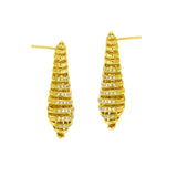 Oceanic Splendor-18K Yellow Gold-Diamond Earring-Womens Jewelry