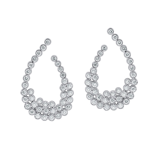 Zephyr's Embrace-18K White Gold-Diamond Earring-Womens Jewelry