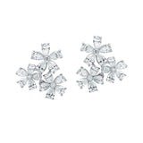 E10Petals-18K White Gold-Nature Inspired-Diamond Earring