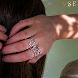 ﻿Nature's Embrace-18K White Gold-Nature Inspired-Diamond Ring-Womens Jewelry