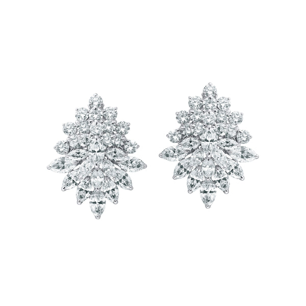 Timeless Elegance-18K White Gold-Diamond Earring-Womens Jewelry