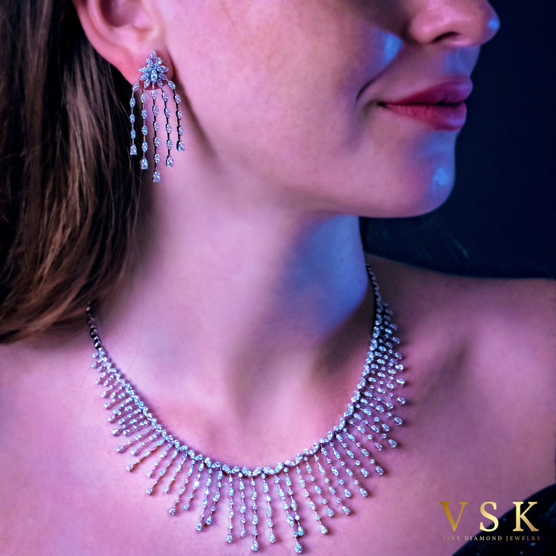 Sparkling Euphoria-18K White Gold-Diamond Earring-Womens Jewelry