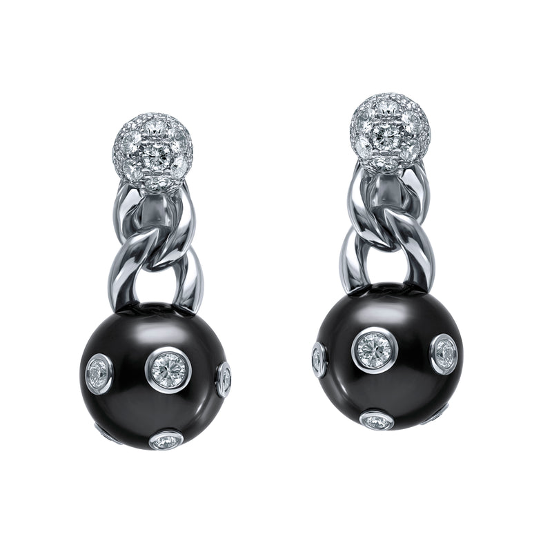  Celestial Momentum-18K White Gold-Diamond Earring