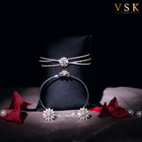 B3CROSS-18K White & Yellow & Rose Gold-Diamond Tricolor Bracelet