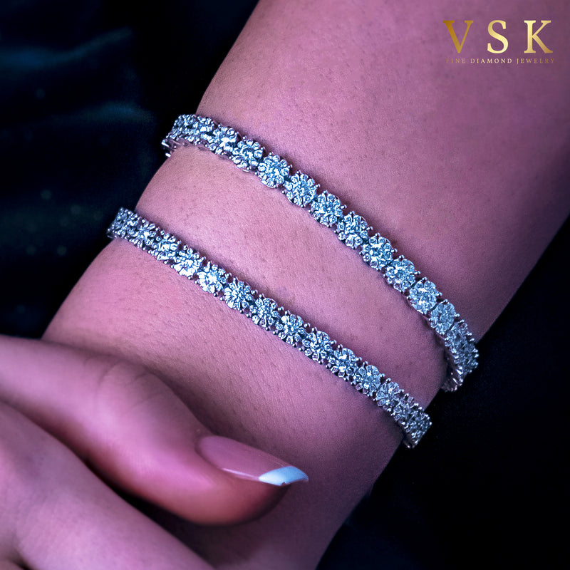 Illusion-18K White Gold-Diamond Bracelet-Womens Jewelry