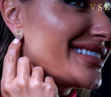 Cosmos-18K Yellow Gold-Diamond Earring