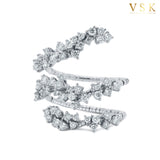 Spring Blossom | 18K White Gold | Diamond Spring Ring | Womens Jewelry