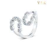 ﻿The Pearly Cascade-18K White Gold-Diamond Ring-Womens Jewelry