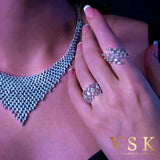 Ethereal Net | 18K White Gold | Diamond Ring | Womens Jewelry