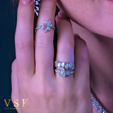 Pear Band-18K White Gold-Pear Cut Diamond Ring-Womens Jewelry