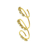 Three Much-18K Gold-Flexible-3 Fingered-Diamond Ring-Womens Jewelry