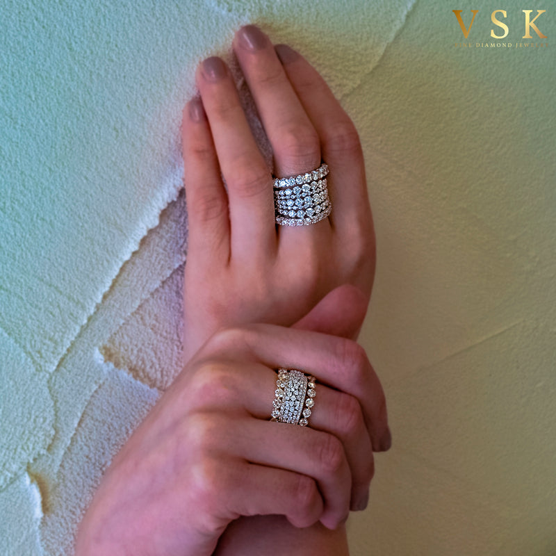 Starlit Serenity-18K White Gold-Round Cut Diamond Ring-Womens Jewelry