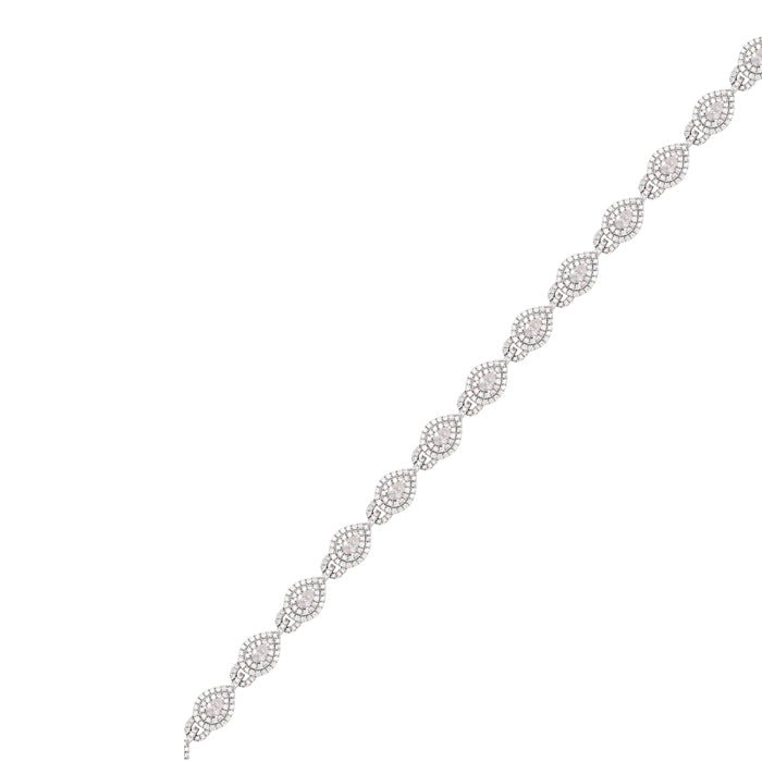 Cristal-18K White Gold-Diamond Bracelet