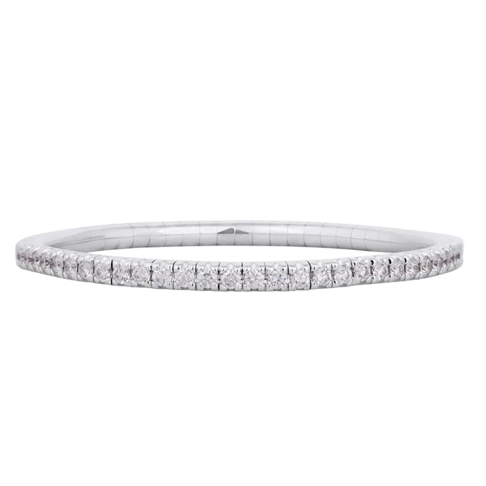 BFLEX-18K White Gold-Flexible Diamond Bracelet