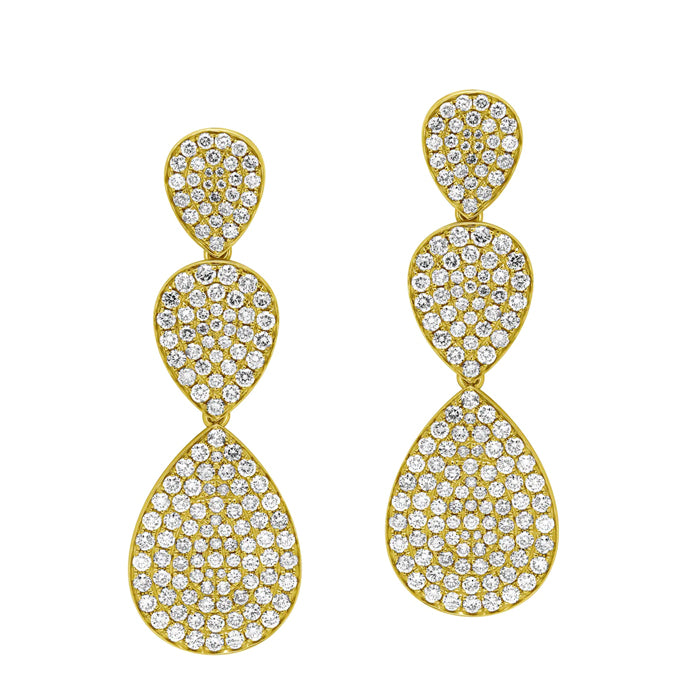 Aqua Brilliance-18K Yellow Gold-Diamond Earring