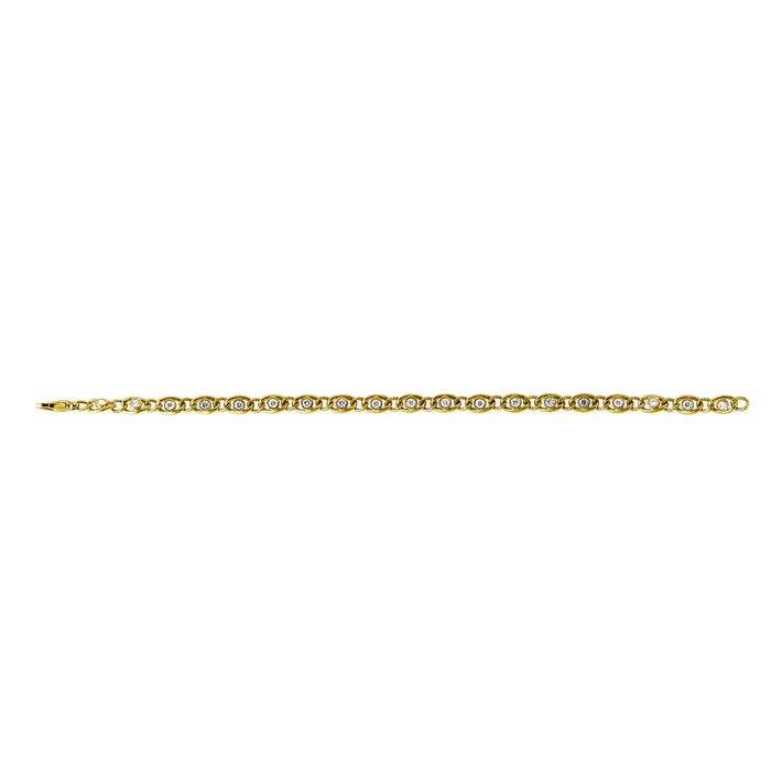 DNA-18K Yellow Gold-DNA Inspired-Diamond Bracelet