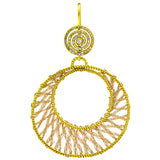 ﻿Eternal Unity-18K Yellow & Rose Gold-Diamond Earring-Womens Jewelry