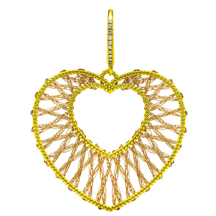 Everlasting Devotion-18K Yellow & Rose Gold-Diamond Earring-Womens Jewelry