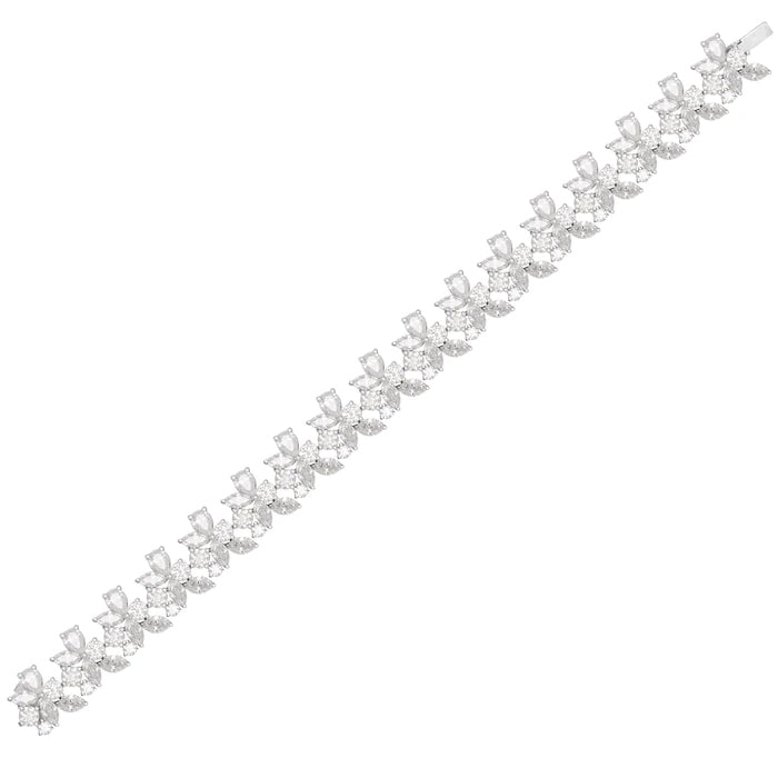 BFancy-18K White Gold-Diamond Bracelet